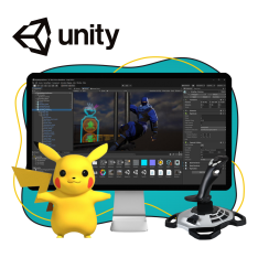 Мир игр на Unity 2D на популярном движке + AI-помощники - КИБЕРшкола программирования для детей, компьютерные курсы для школьников, начинающих и подростков - KIBERone г. Ессентуки